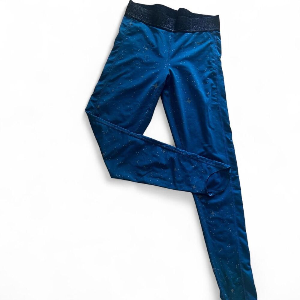 Nike‎ Women's Blue and black Leggings Small With Stars